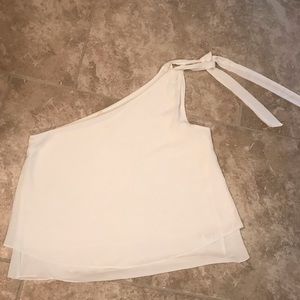 Brand New white one shoulder blouse!!